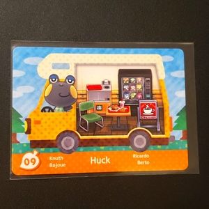 Huck 09 animal crossing welcome amiibo RV card Nintendo switch merchandise